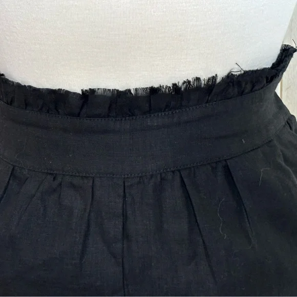 the femm High-Waist Black Linen Shorts